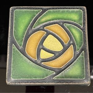 MOTAWI TILEWORKS Art Tile Dard Hunter Rose